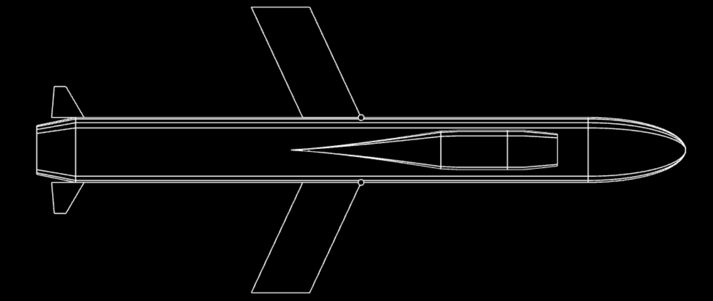 Vue du dessus SPECTRE-1 — configuration croisière, ailes déployées